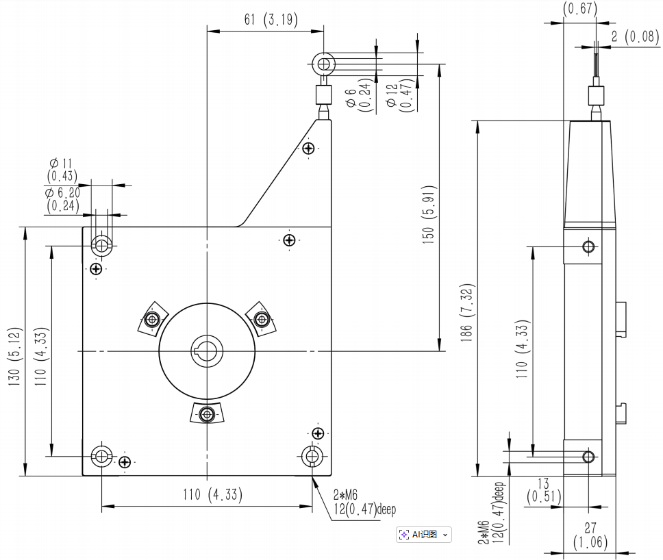 小型精密拉線位移傳感器0-5米-西威迪