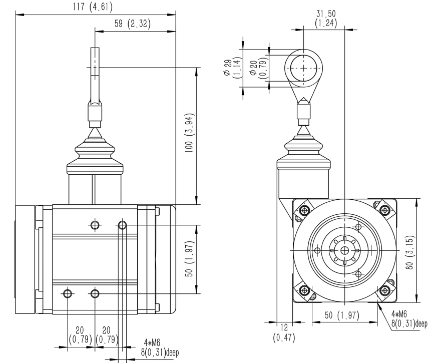 1米、2米、3米工業(yè)級拉線位移傳感 SALS80-J02M/J03M-西威迪