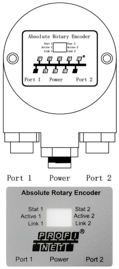 PROFINET絕對值編碼器LED指示燈示意圖